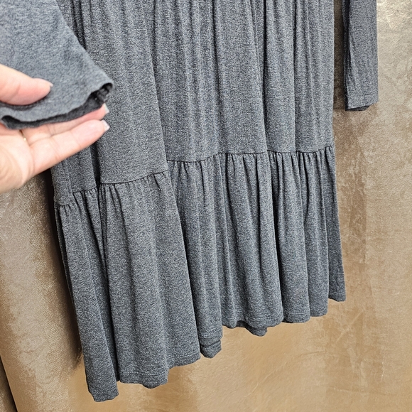 Grey Babydoll Dress Freestyle Flowy Relaxed Casual Pullover Baggy Women's Small - Picture 10 of 12